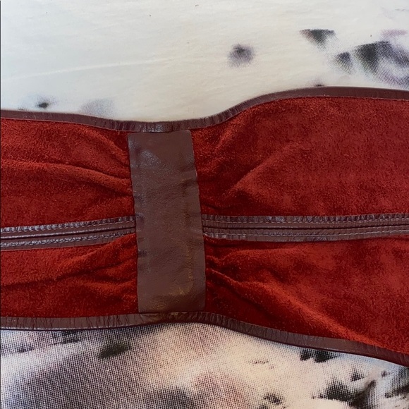 Vintage purple leather belt - Picture 7 of 9